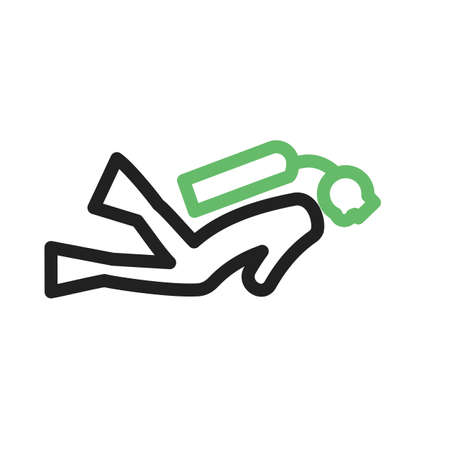 Diving, scuba diver, underwater, diver icon vector image. Can also be used for sports, fitness, recreation. Suitable for web apps, mobile apps and print media.のイラスト素材