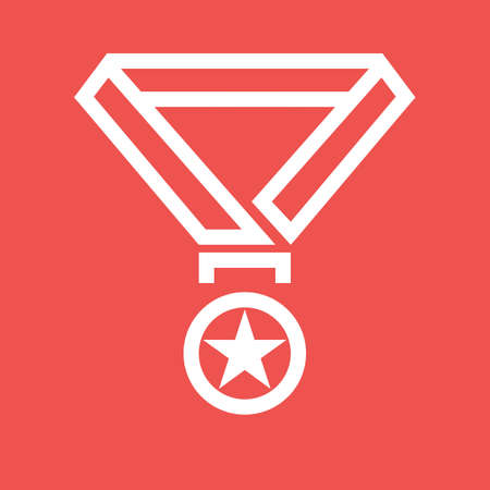 Medal, award, prize, win icon vector image. Can also be used for sports, fitness, recreation. Suitable for web apps, mobile apps and print media.のイラスト素材
