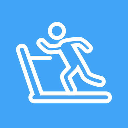 Running, treadmill, exercise, gym icon vector image. Can also be used for sports, fitness, recreation. Suitable for web apps, mobile apps and print media.のイラスト素材