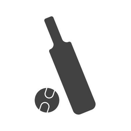 Ball, bat, cricket icon vector image. Can also be used for sports, fitness, recreation. Suitable for web apps, mobile apps and print media.のイラスト素材