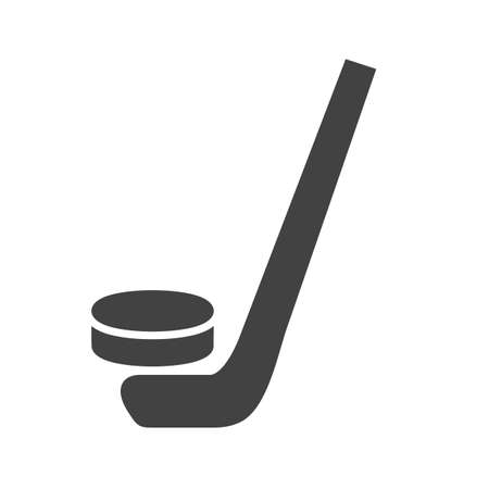 Hockey, puck, ball, stick icon vector image. Can also be used for sports, fitness, recreation. Suitable for web apps, mobile apps and print media.のイラスト素材