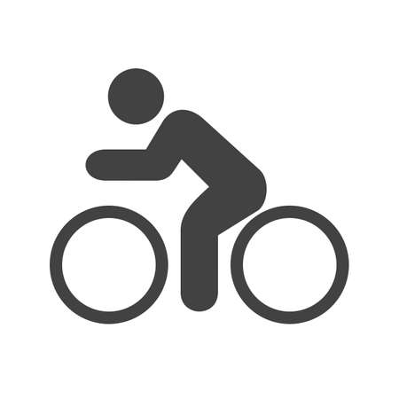 Cycle, bicycle, cyclist, cycling icon vector image. Can also be used for sports, fitness, recreation. Suitable for web apps, mobile apps and print media.のイラスト素材