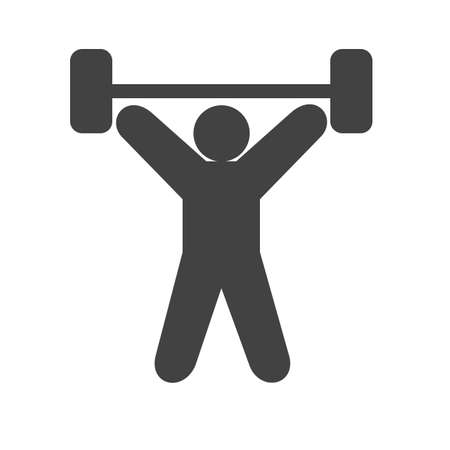 Exercise, dumbbells, heavy, weightlifter icon vector image. Can also be used for sports, fitness, recreation. Suitable for web apps, mobile apps and print media.のイラスト素材