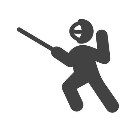 Sword fighting, sword, shield, blade icon vector image. Can also be used for sports, fitness, recreation. Suitable for web apps, mobile apps and print media.のイラスト素材