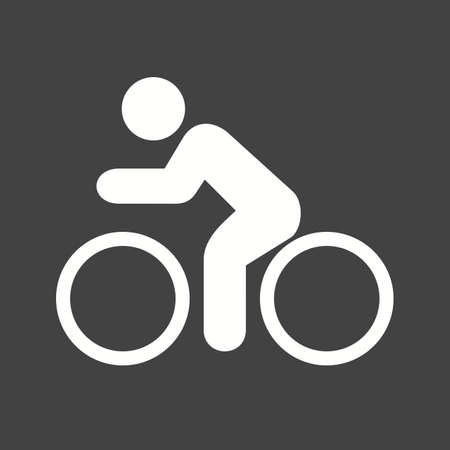 Cycle, bicycle, cyclist, cycling, sports icon vector image. Can also be used for fitness, recreation. Suitable for web apps, mobile apps and print media.のイラスト素材
