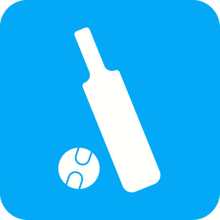 Ball, bat, cricket, sports icon vector image. Can also be used for fitness, recreation. Suitable for web apps, mobile apps and print media.のイラスト素材