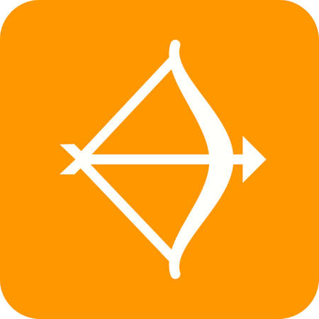 Archery, arrow, bow, shoot, sports icon vector image. Can also be used for fitness, recreation. Suitable for web apps, mobile apps and print media.のイラスト素材