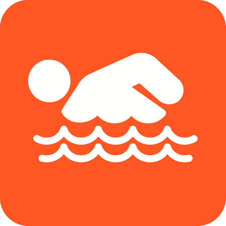 Swimming, water, pool, swimmer, sports icon vector image. Can also be used for fitness, recreation. Suitable for web apps, mobile apps and print media.のイラスト素材