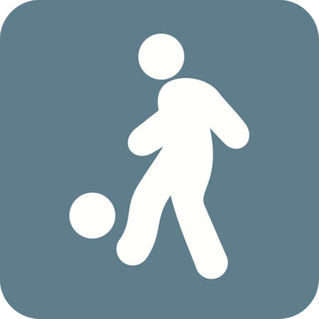 Ball, foot ball, soccer, player, sports icon vector image. Can also be used for fitness, recreation. Suitable for web apps, mobile apps and print media.のイラスト素材