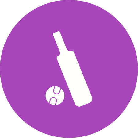 Ball, bat, cricket, sports icon vector image. Can also be used for fitness, recreation. Suitable for web apps, mobile apps and print media.のイラスト素材