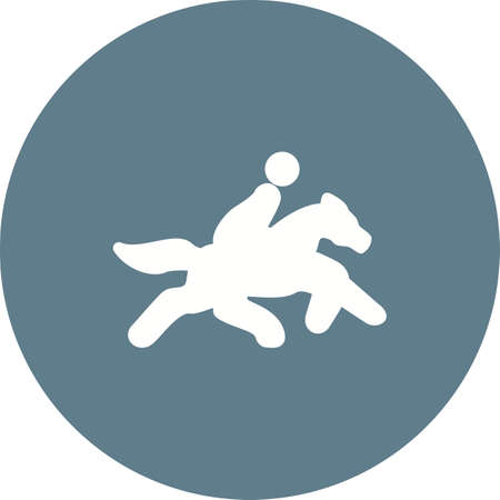 Horse rider, pony, riding, race, sports icon vector image. Can also be used for fitness, recreation. Suitable for web apps, mobile apps and print media.のイラスト素材