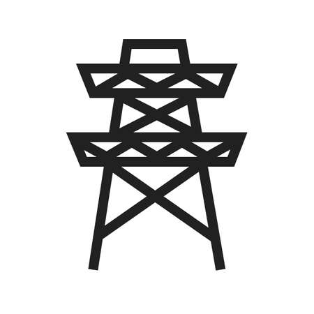 Electricity, power, tower icon vector image. Can also be used for energy and technology. Suitable for web apps, mobile apps and print media.のイラスト素材