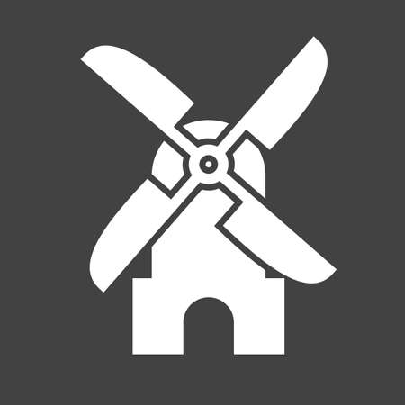 Wind mill, wind, energy, turbine icon vector image. Can also be used for energy and technology. Suitable for web apps, mobile apps and print media.のイラスト素材