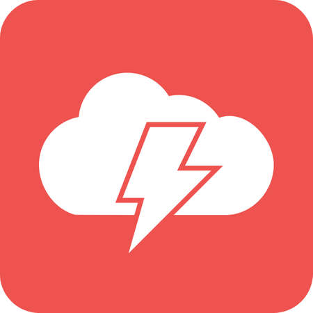 Cloud, thunder, bolt icon vector image. Can also be used for energy and technology. Suitable for web apps, mobile apps and print media.のイラスト素材
