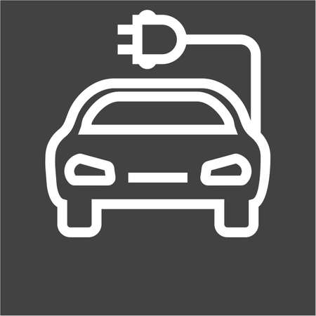 Car, vehicle, charging icon vector image. Can also be used for energy and technology. Suitable for web apps, mobile apps and print media.のイラスト素材