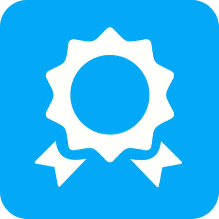 Award, trophy, medal, badge icon vector image. Can also be used for Education, Academics and Science. Suitable for use on web apps, mobile apps, and print media.のイラスト素材