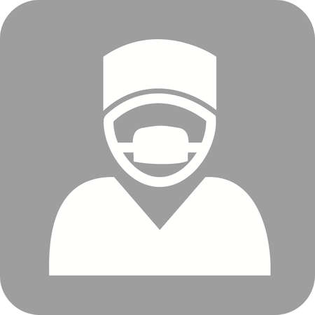 Surgeon, doctor, surgery, mask icon vector image. Can also be used for healthcare and medical. Suitable for mobile apps, web apps and print media.のイラスト素材