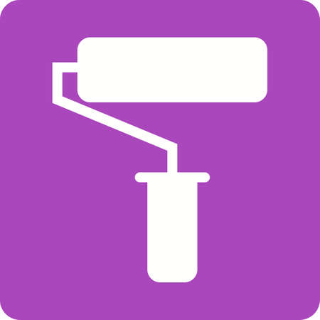 Paint, roller, painting icon vector image. Can also be used for construction, interiors and building. Suitable for use on web apps, mobile apps and print media.のイラスト素材