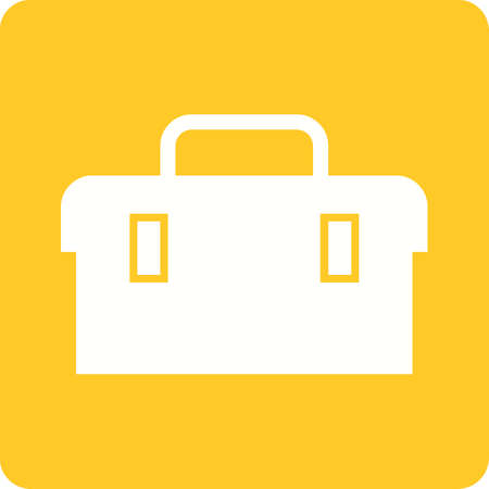 Toolbox, kit, toolkit icon vector image. Can also be used for construction, interiors and building. Suitable for use on web apps, mobile apps and print media.のイラスト素材