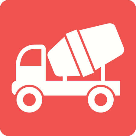 Mixer, vehicle, truck icon vector image. Can also be used for construction, interiors and building. Suitable for use on web apps, mobile apps and print media.のイラスト素材