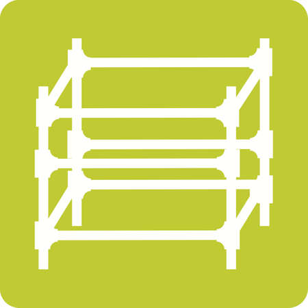 Scaffolding, steel, engineering icon vector image. Can also be used for construction, interiors and building. Suitable for use on web apps, mobile apps and print media.のイラスト素材
