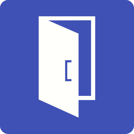 Door, entrance, exit icon vector image. Can also be used for construction, interiors and building. Suitable for use on web apps, mobile apps and print media.のイラスト素材