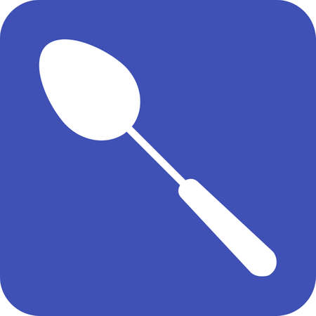 Spoon, tea spoon, kitchenware icon vector image. Can also be used for eatables, food and drinks. Suitable for use on web apps, mobile apps and print mediaのイラスト素材