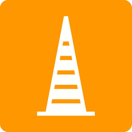 Cone, safety, road icon vector image.のイラスト素材