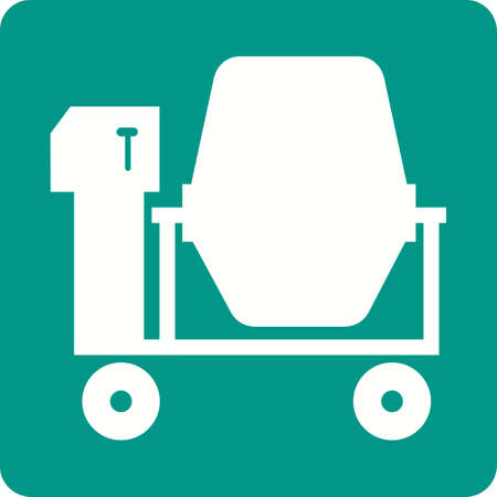 Cement, concrete, mixing icon vector image. のイラスト素材