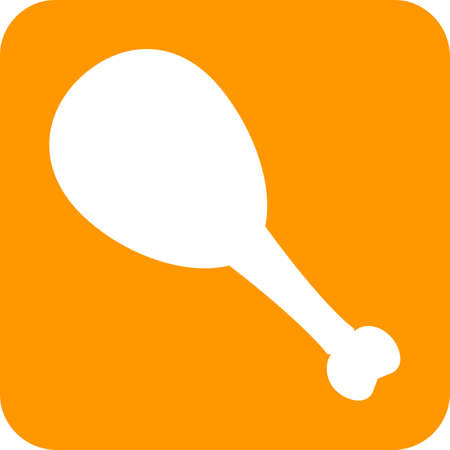 Chicken, chicken piece, meat icon vector image. のイラスト素材