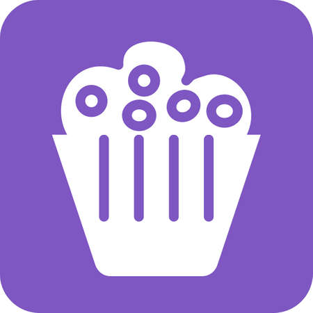 Muffin, pastry, sweet icon vector image.のイラスト素材