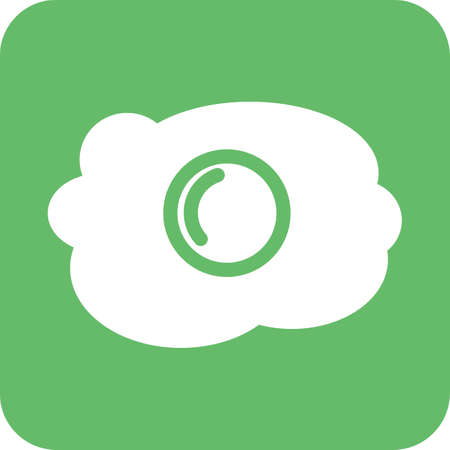 Egg, fried, omelette icon vector image. のイラスト素材