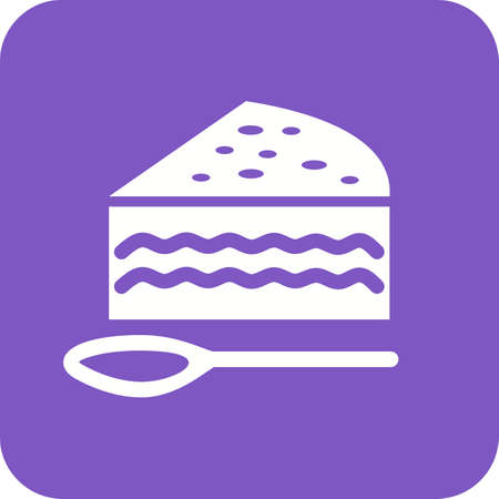 Cake, chocolate, cream icon vector image. のイラスト素材