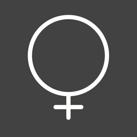 Female, female sign, woman icon vector image.のイラスト素材