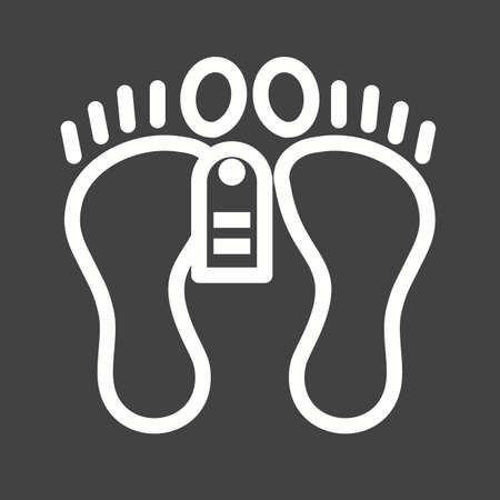 Feet, tag, dead, dead person icon vector image. のイラスト素材