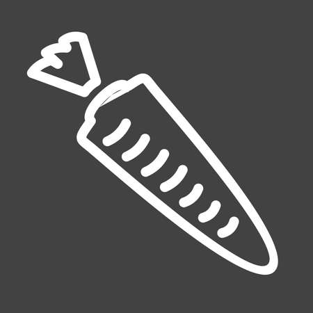 Carrot, vegetable icon vector image. Can also be used for eatables, food and drinks. Suitable for use on web apps, mobile apps and print mediaのイラスト素材
