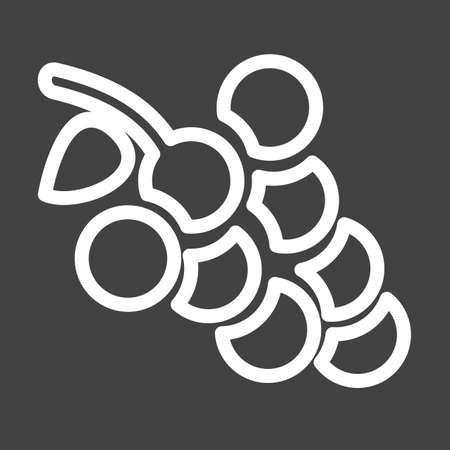 Grapes, grape, fruti icon vector image. Can also be used for eatables, food and drinks. Suitable for use on web apps, mobile apps and print mediaのイラスト素材