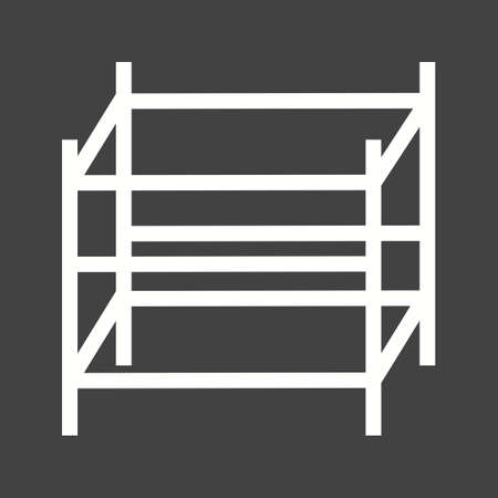 Scaffolding, steel, engineering icon vector image. Can also be used for construction, interiors and building. Suitable for use on web apps, mobile apps and print media.のイラスト素材