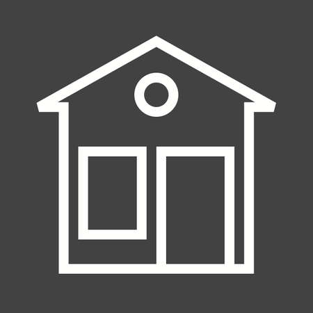 House, building, exterior icon vector image. Can also be used for construction, interiors and building. Suitable for use on web apps, mobile apps and print media.のイラスト素材