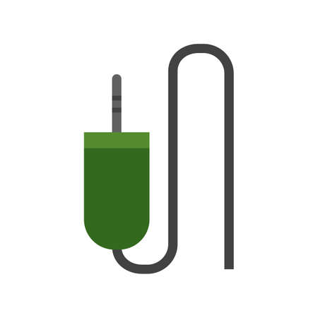 Sound cable, audio plug, cord icon vector image. Can also be used for computer and hardware. Suitable for use on web apps, mobile apps and print media.のイラスト素材
