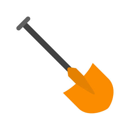 Shovel, spade, digger icon vector image. Can also be used for construction, interiors and building. Suitable for use on web apps, mobile apps and print media.のイラスト素材