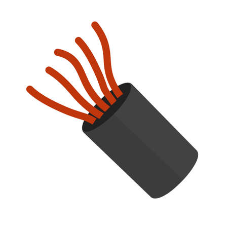 Cable, wires, wiring icon vector image. Can also be used for construction, interiors and building. Suitable for use on web apps, mobile apps and print media.のイラスト素材