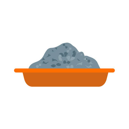 Cement tray, tray, dish icon vector image. Can also be used for construction, interiors and building. Suitable for use on web apps, mobile apps and print media.のイラスト素材