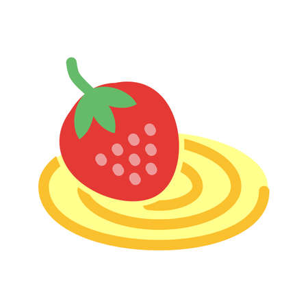 Roll, swiss, cake icon vector image. Can also be used for sweets and confectionery. Suitable for use on web apps, mobile apps and print media.のイラスト素材