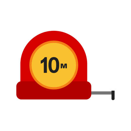 Tape, measuring, tool icon vector image. Can also be used for construction, interiors and building. Suitable for use on web apps, mobile apps and print media.のイラスト素材