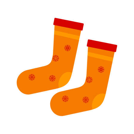 Socks, winter, christmas icon vector image.Can also be used for christmas, celebrations, observances and holidays. Suitable for use on web apps, mobile apps and print media.のイラスト素材