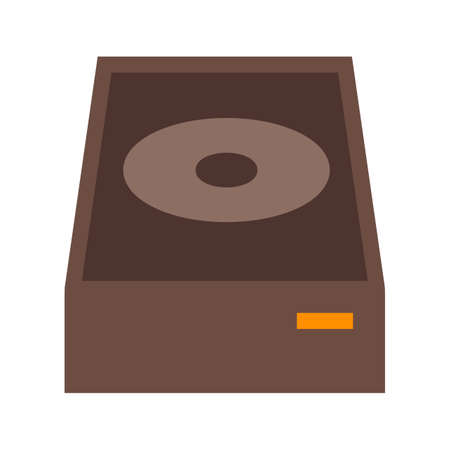 Dvd, cd, player icon vector image. Can also be used for computer and hardware. Suitable for use on web apps, mobile apps and print media.のイラスト素材