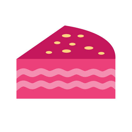 Cake, chocolate, cream icon vector image. Can also be used for sweets and confectionery. Suitable for use on web apps, mobile apps and print media.のイラスト素材