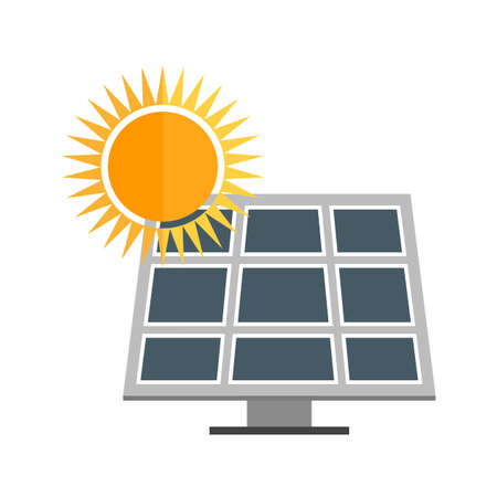 Solar, panel, energy icon vector image. Can also be used for energy and technology. Suitable for web apps, mobile apps and print media.のイラスト素材