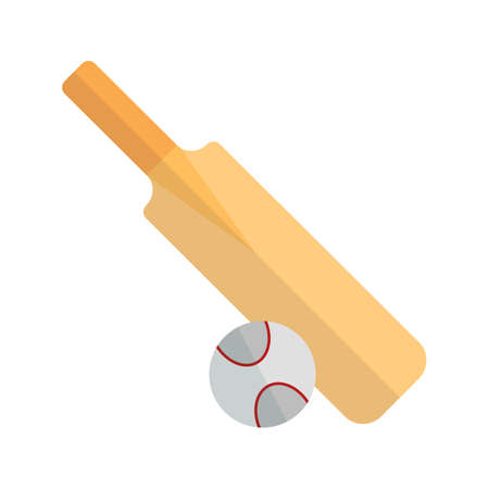Cricket, bat,ball sports icon vector image. Can also be used for fitness, recreation. Suitable for web apps, mobile apps and print media.のイラスト素材